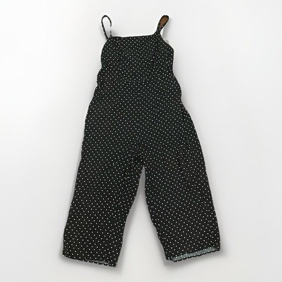 Old Navy Polka Dot Square Neck Cami Jumpsuit Romper Black White XL Summer Smock - Picture 4 of 13